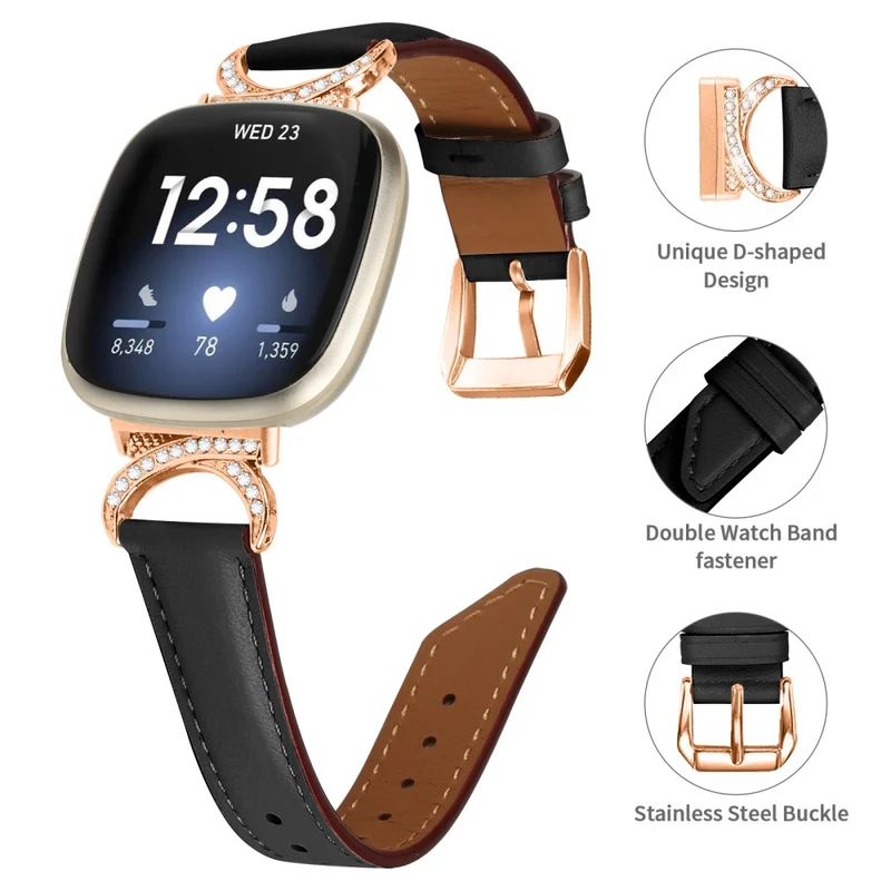 Exquisit Fitbit Smartwatch Kunstleder Universell Armband