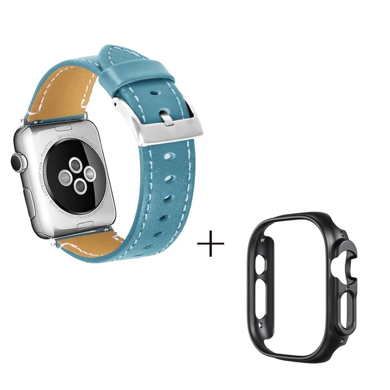 Apple Watch Ultra Genuine leather strap with black cover