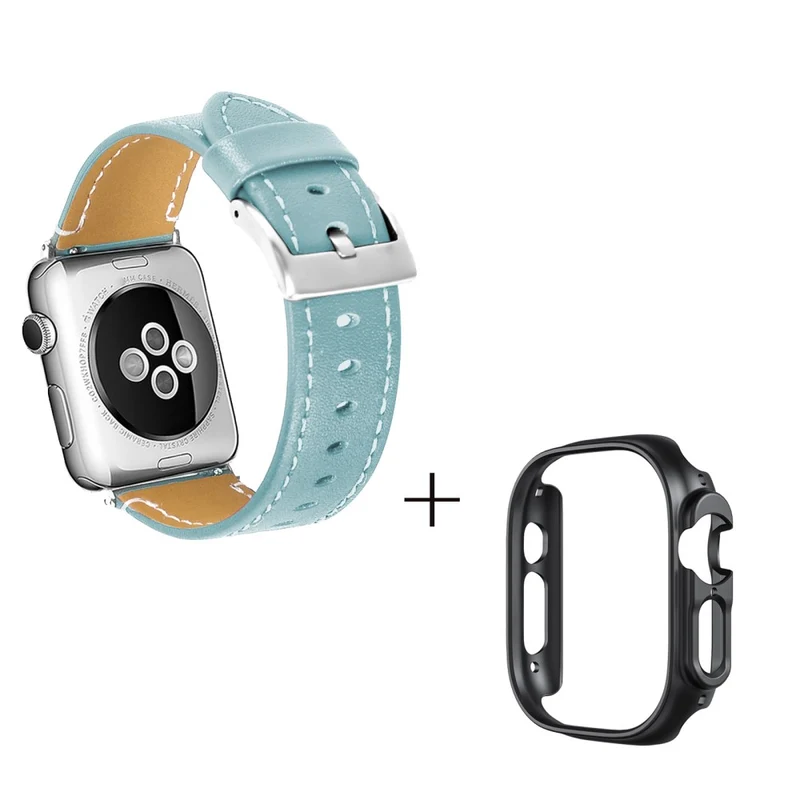 Apple Watch Ultra Genuine leather strap with black cover