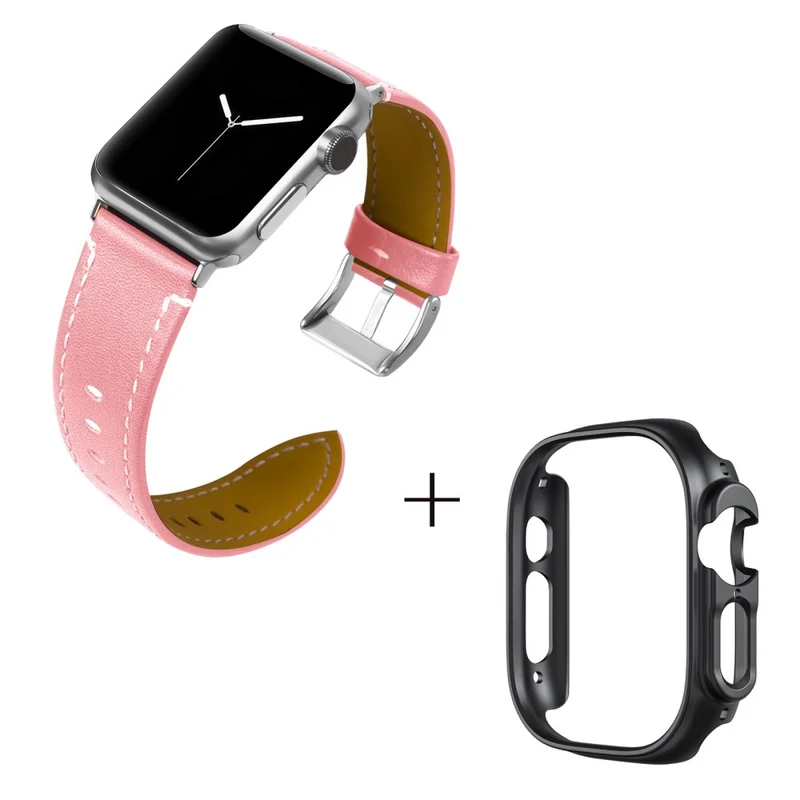 Apple Watch Ultra Genuine leather strap with black cover