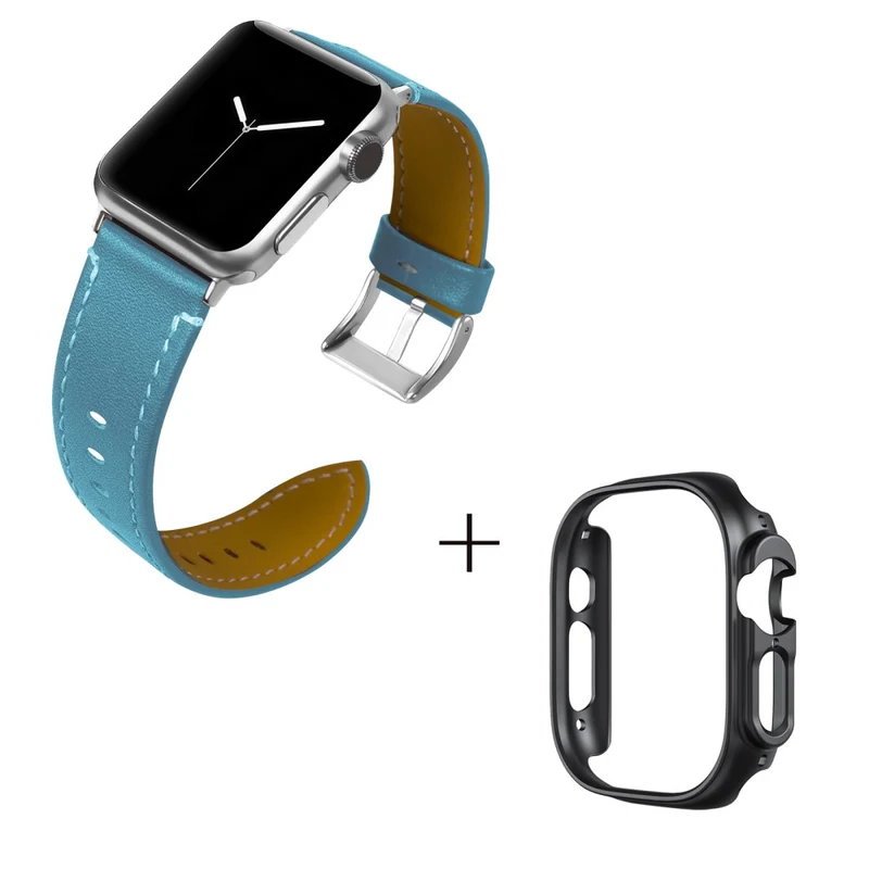 Apple Watch Ultra Genuine leather strap with black cover