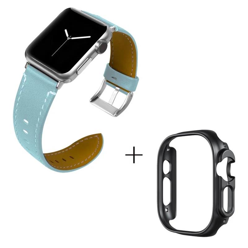 Apple Watch Ultra Genuine leather strap with black cover