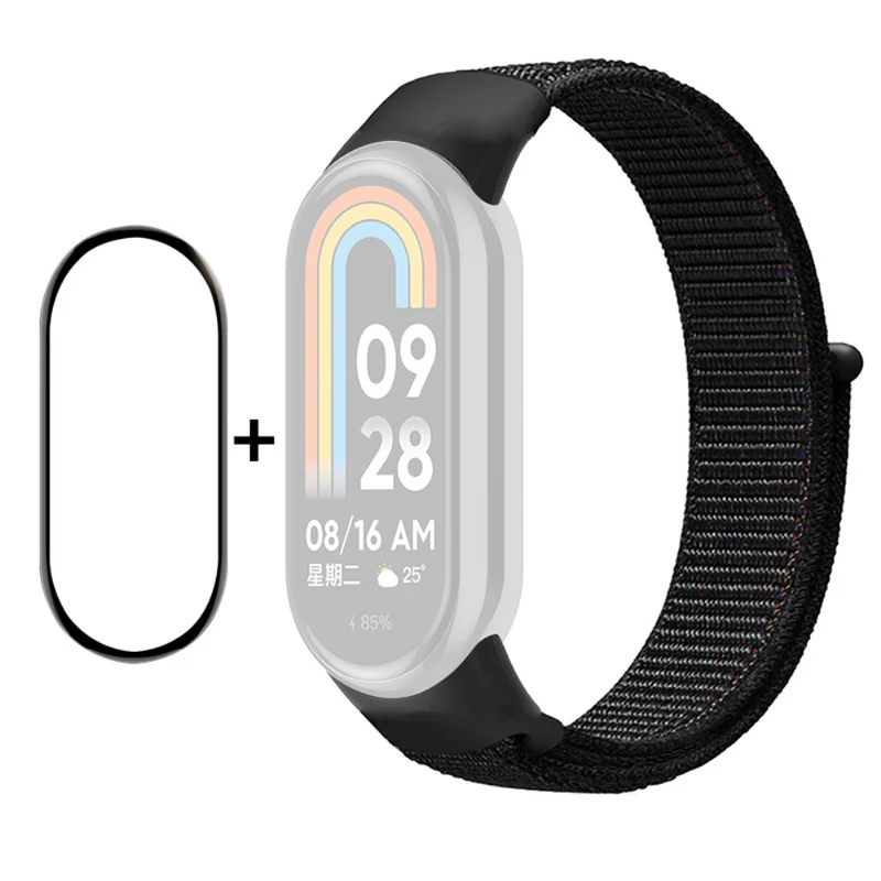 HAT PRINCE Xiaomi Smart Band 8 nylon strap with screen protector