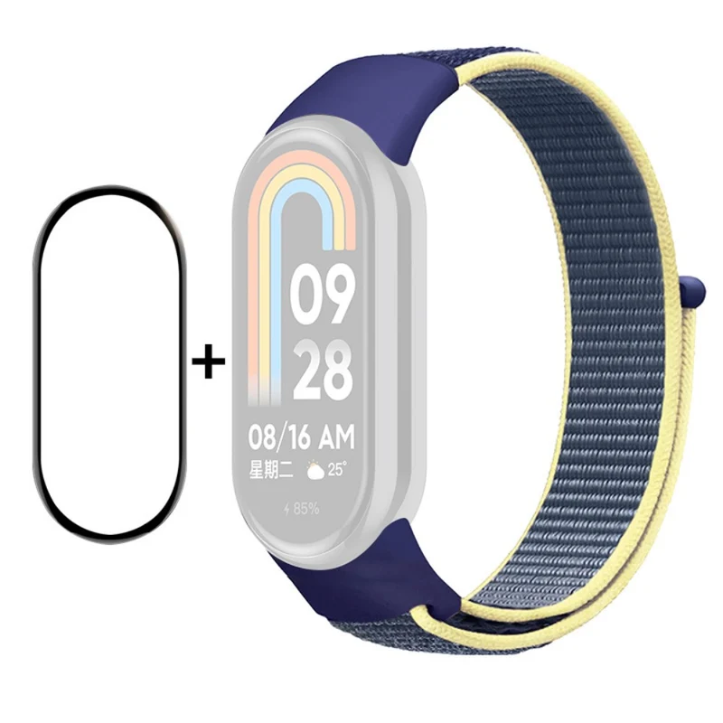 HAT PRINCE Xiaomi Smart Band 8 nylon strap with screen protector