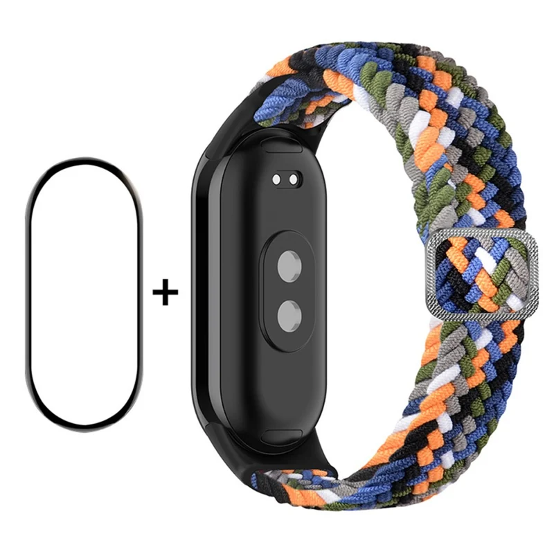 HAT PRINCE Xiaomi Smart Band 8 nylon braid strap with screen protector - Denim