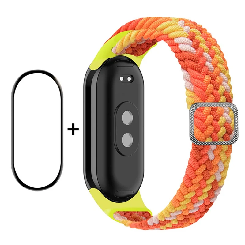 HAT PRINCE Xiaomi Smart Band 8 nylon braid strap with screen protector - Denim