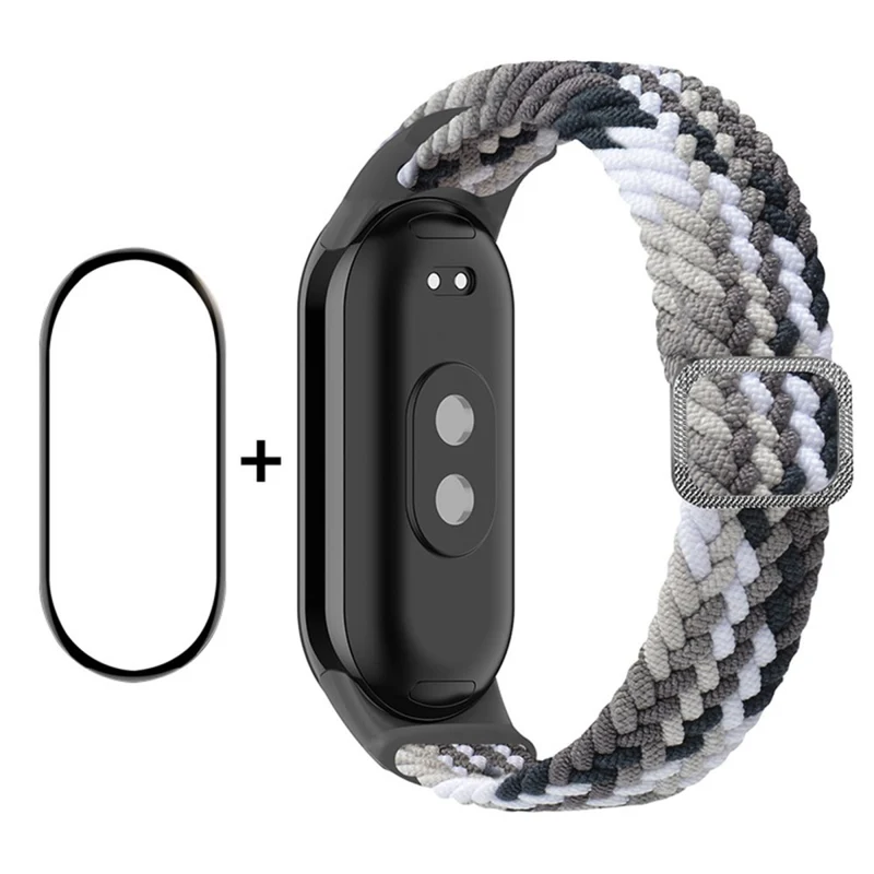 HAT PRINCE Xiaomi Smart Band 8 nylon braid strap with screen protector - Denim