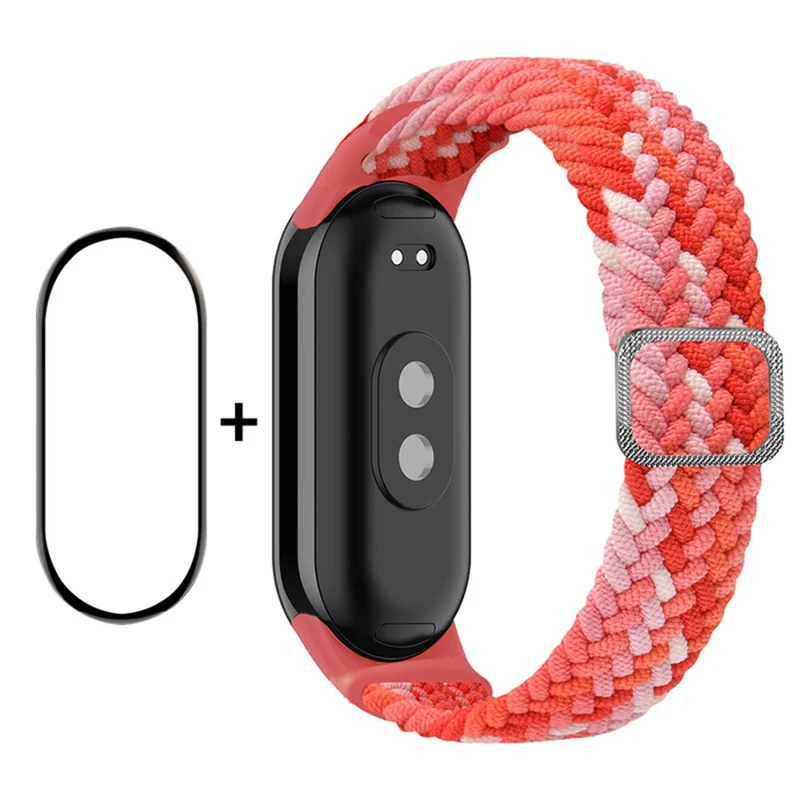HAT PRINCE Xiaomi Smart Band 8 nylon braid strap with screen protector - Denim