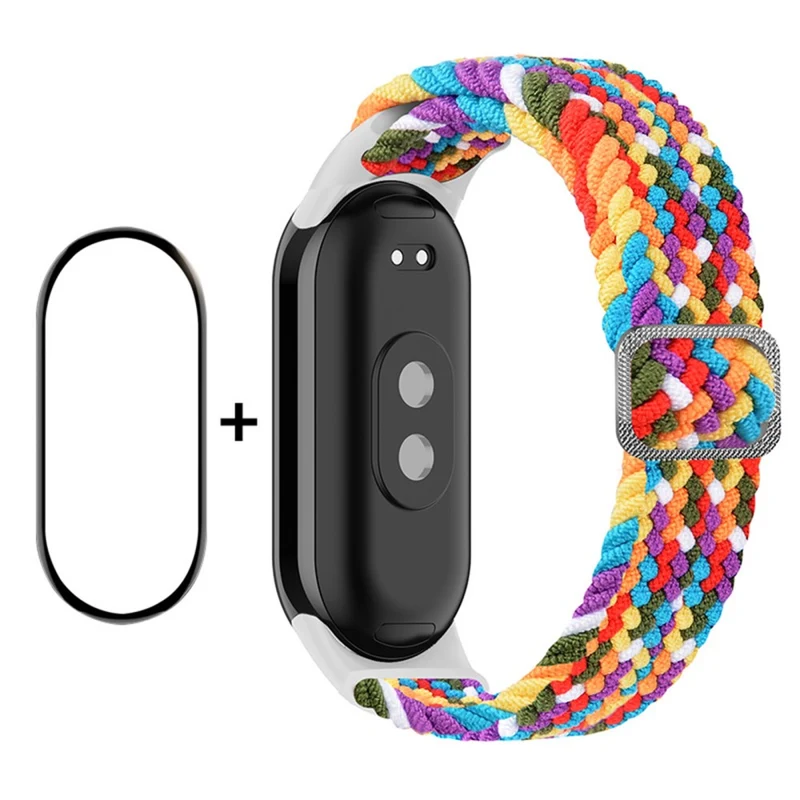 HAT PRINCE Xiaomi Smart Band 8 nylon braid strap with screen protector - Denim