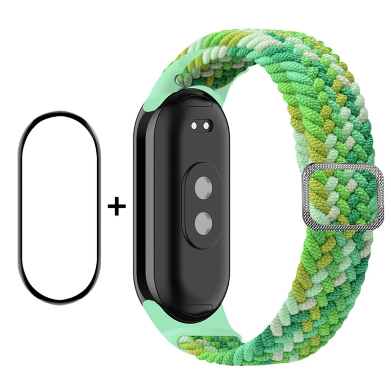 HAT PRINCE Xiaomi Smart Band 8 nylon braid strap with screen protector - Denim