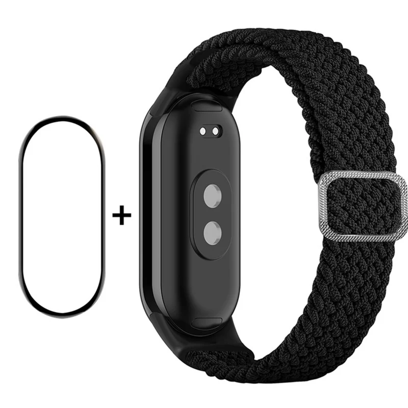 HAT PRINCE Xiaomi Smart Band 8 nylon braid strap with screen protector - Denim