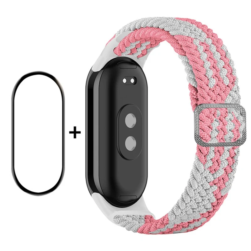 HAT PRINCE Xiaomi Smart Band 8 nylon braid strap with screen protector - Denim