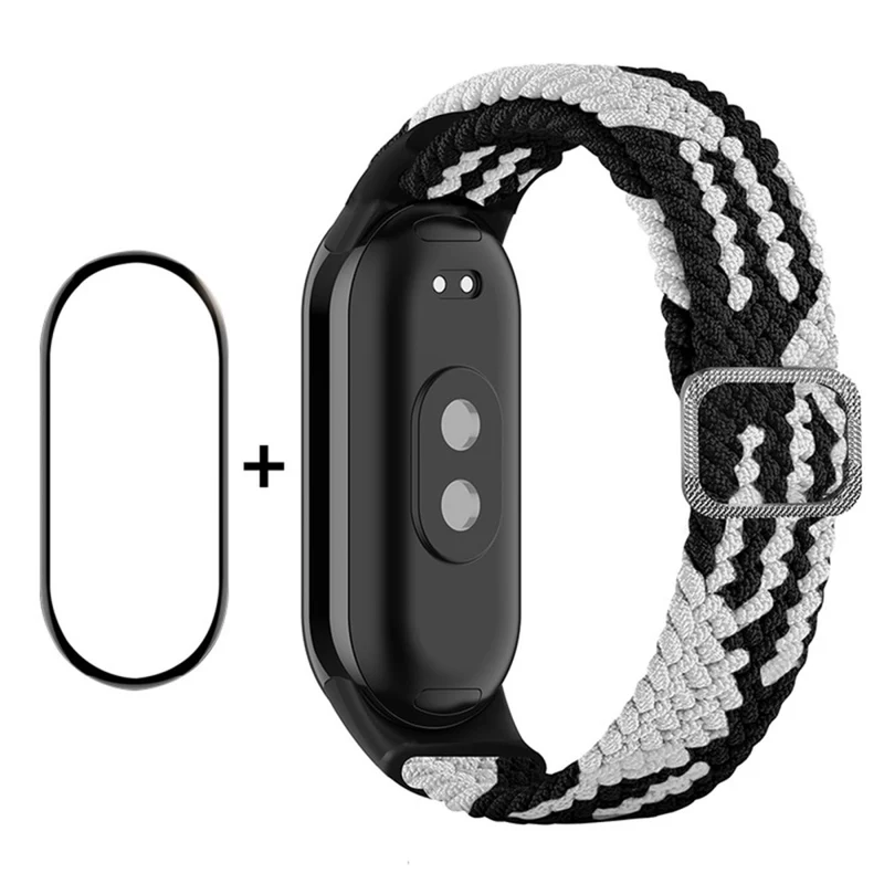 HAT PRINCE Xiaomi Smart Band 8 nylon braid strap with screen protector - Denim