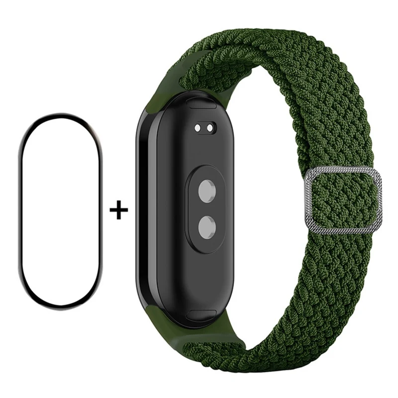 HAT PRINCE Xiaomi Smart Band 8 nylon braid strap with screen protector - Denim