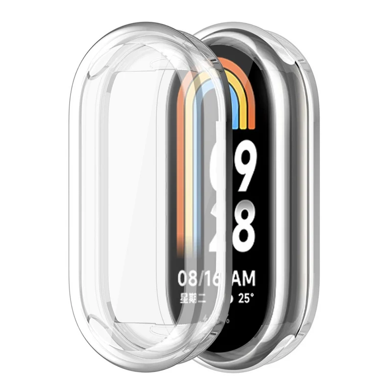 HAT PRINCE Xiaomi Smart Band 8 clear cover with screen protector
