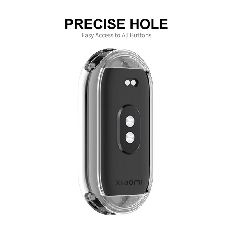 HAT PRINCE Xiaomi Smart Band 8 clear cover with screen protector