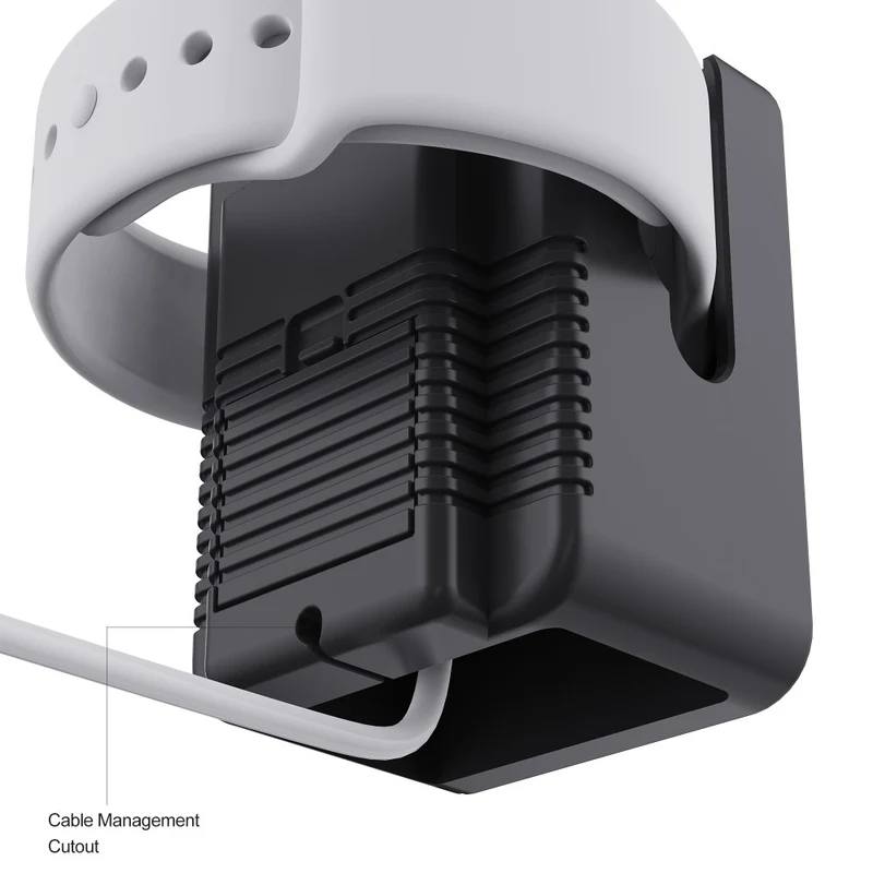 Retro game style silicone Apple Watch charger holder