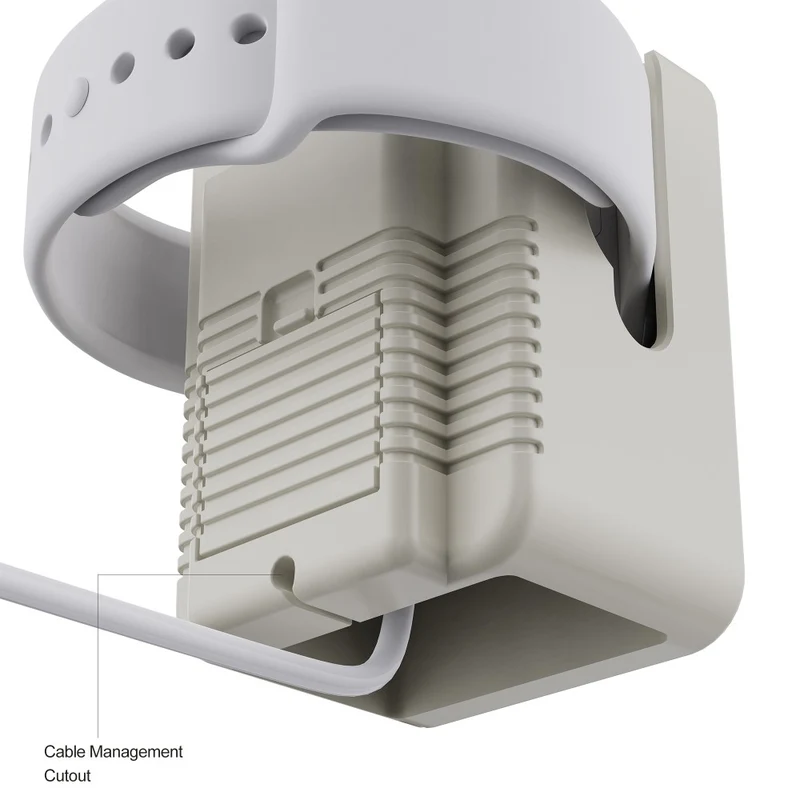Retro game style silicone Apple Watch charger holder