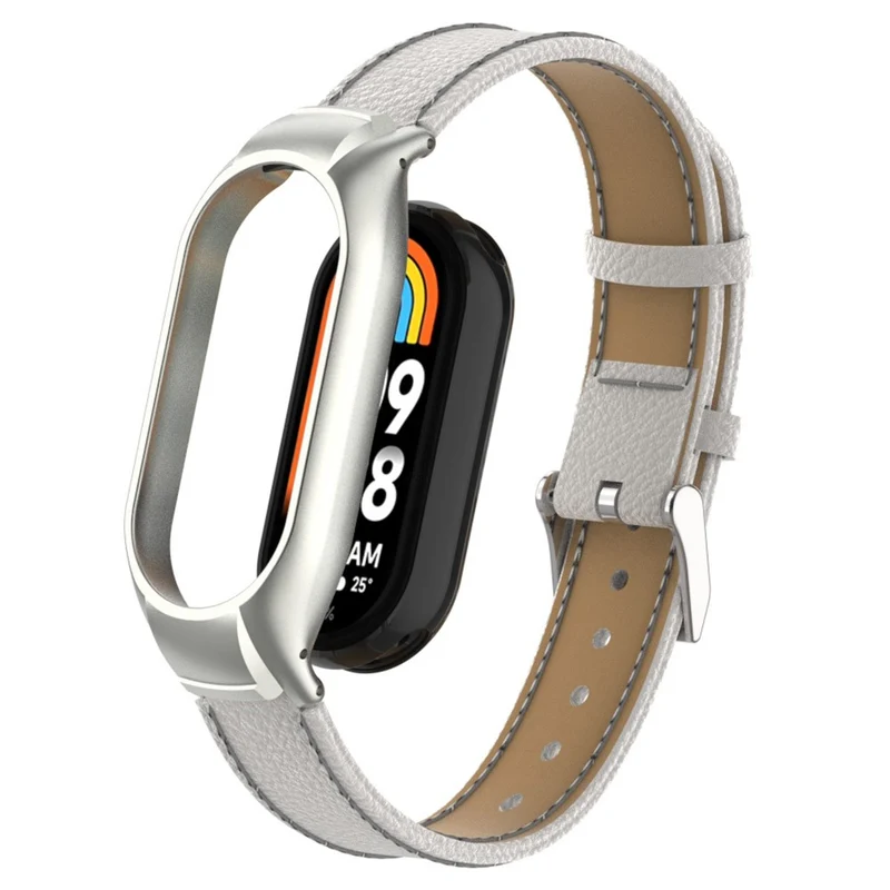 Zeitlos Xiaomi Smart Band 8 Echtes Leder Und Metall Armband