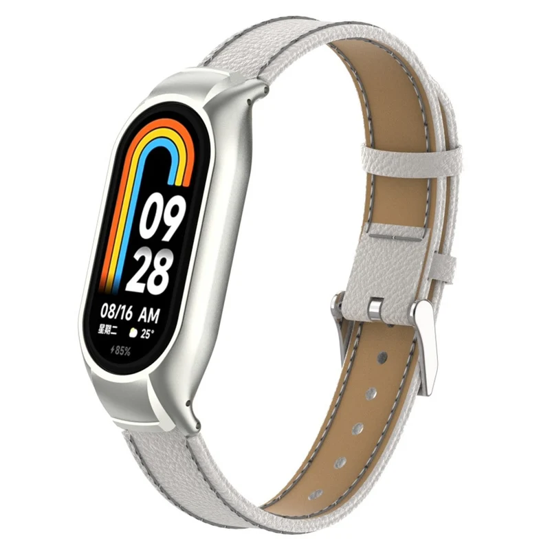 Zeitlos Xiaomi Smart Band 8 Echtes Leder Und Metall Armband