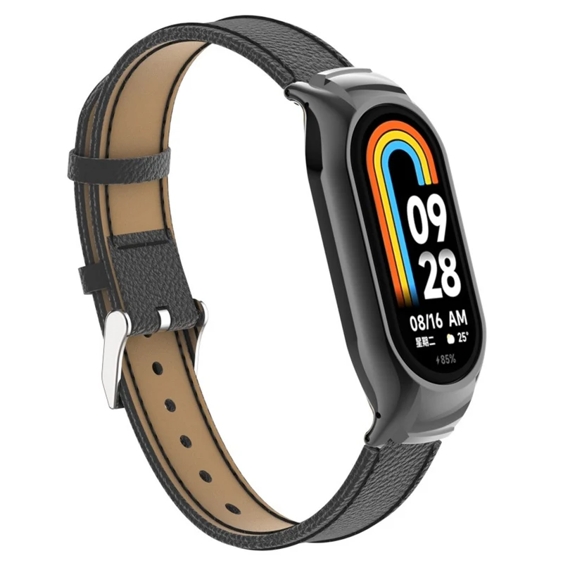 Zeitlos Xiaomi Smart Band 8 Echtes Leder Und Metall Armband