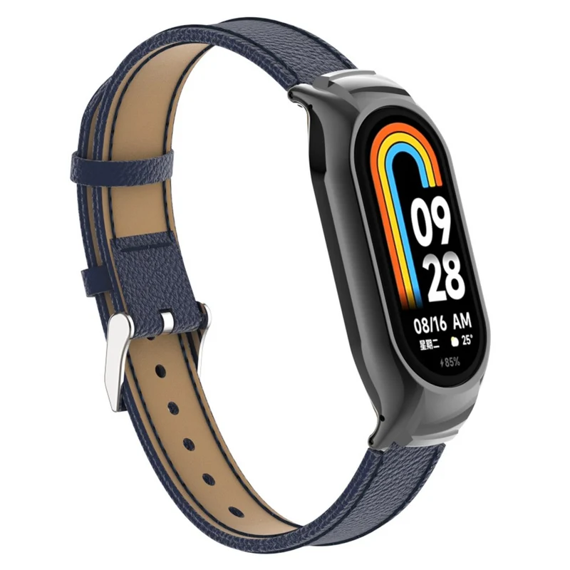 Zeitlos Xiaomi Smart Band 8 Echtes Leder Und Metall Armband