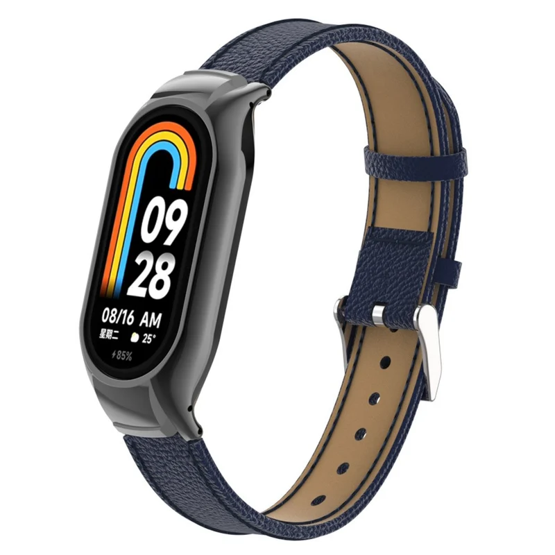 Zeitlos Xiaomi Smart Band 8 Echtes Leder Und Metall Armband