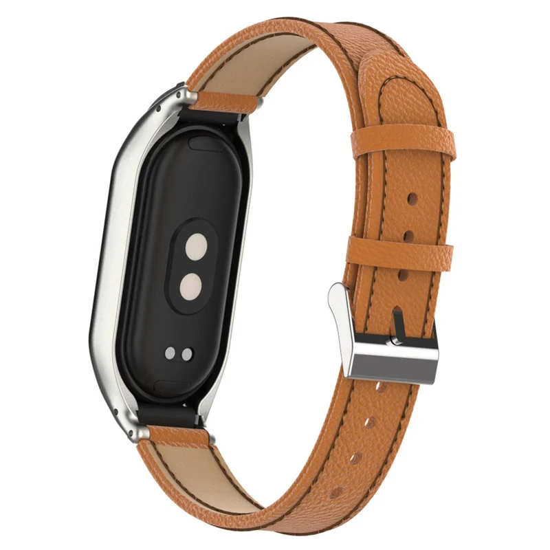 Zeitlos Xiaomi Smart Band 8 Echtes Leder Und Metall Armband