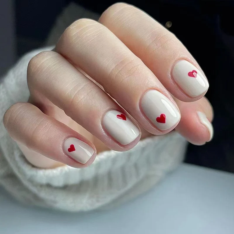 Herz Akzente Nagelkunst