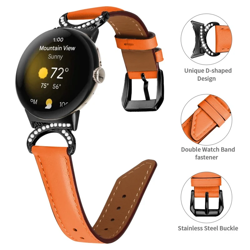 Mega Zäh Google Pixel Watch Kunstleder Armband