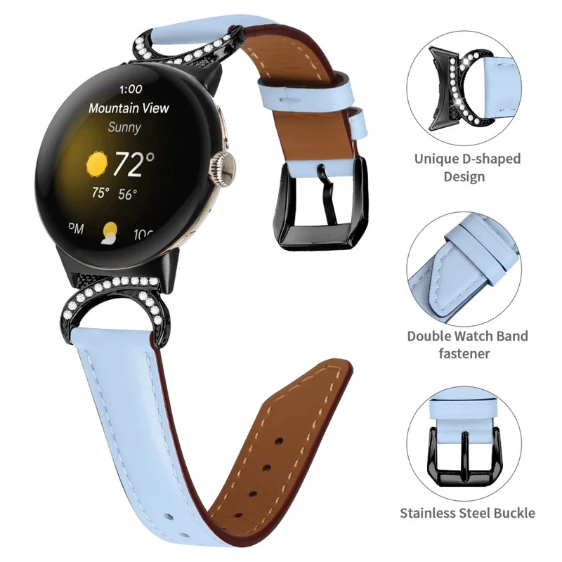 Mega Zäh Google Pixel Watch Kunstleder Armband