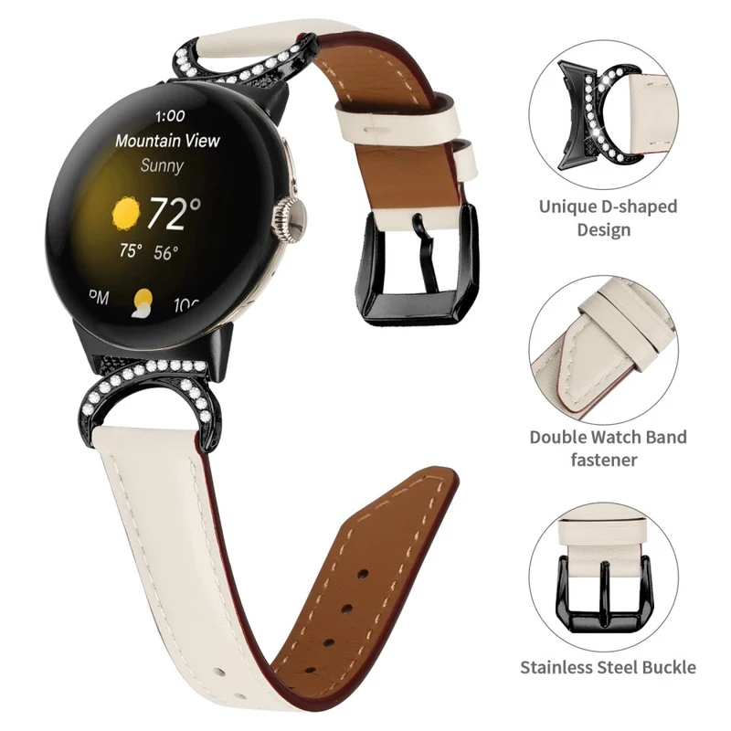 Mega Zäh Google Pixel Watch Kunstleder Armband