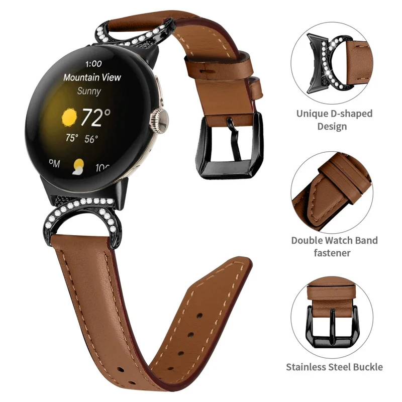 Mega Zäh Google Pixel Watch Kunstleder Armband