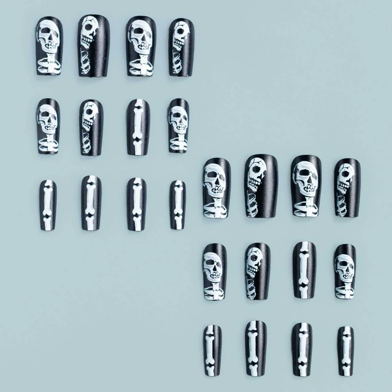Halloween-Themen Skelett Nagelkunst Set