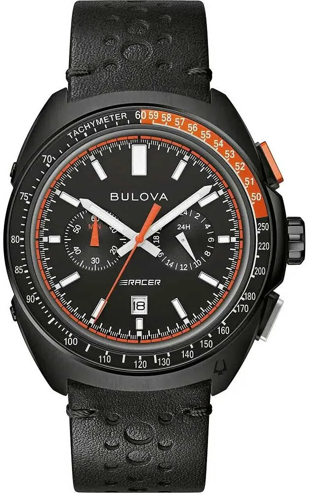 Bulova Racer 98B428 Herrenuhr • Motorsport-Design • Chronograph & Saphirglas