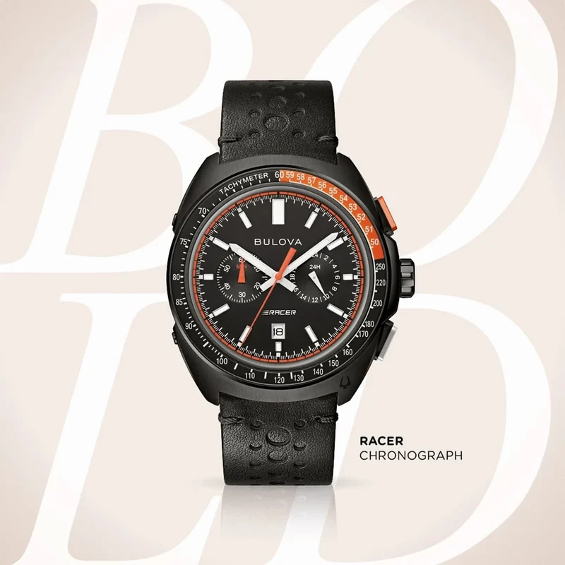 Bulova Racer 98B428 Herrenuhr • Motorsport-Design • Chronograph & Saphirglas