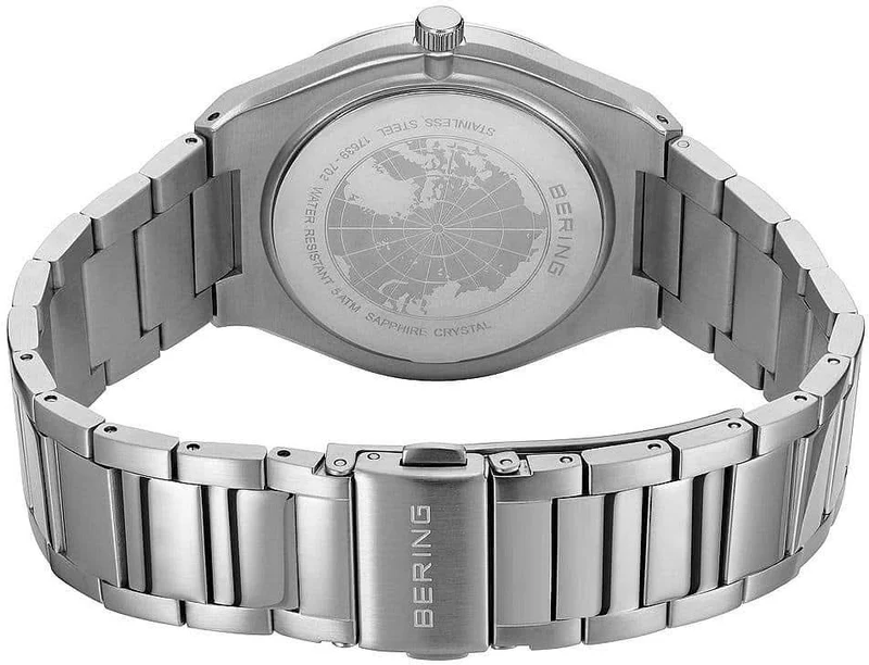 Bering Classic 17639-702 Herrenuhr • Kratzfestes Saphirglas • Flaches, dänisches Design