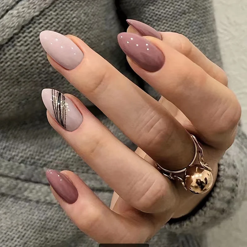 Elegantes Stiletto-Design-Nagelkunst-Set