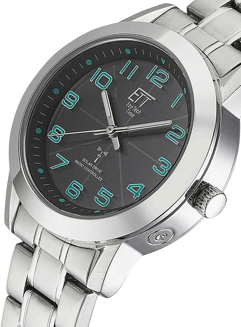 Eco Tech Time ELS-11504-22M Damenuhr • Solar Funk • Edelstahl