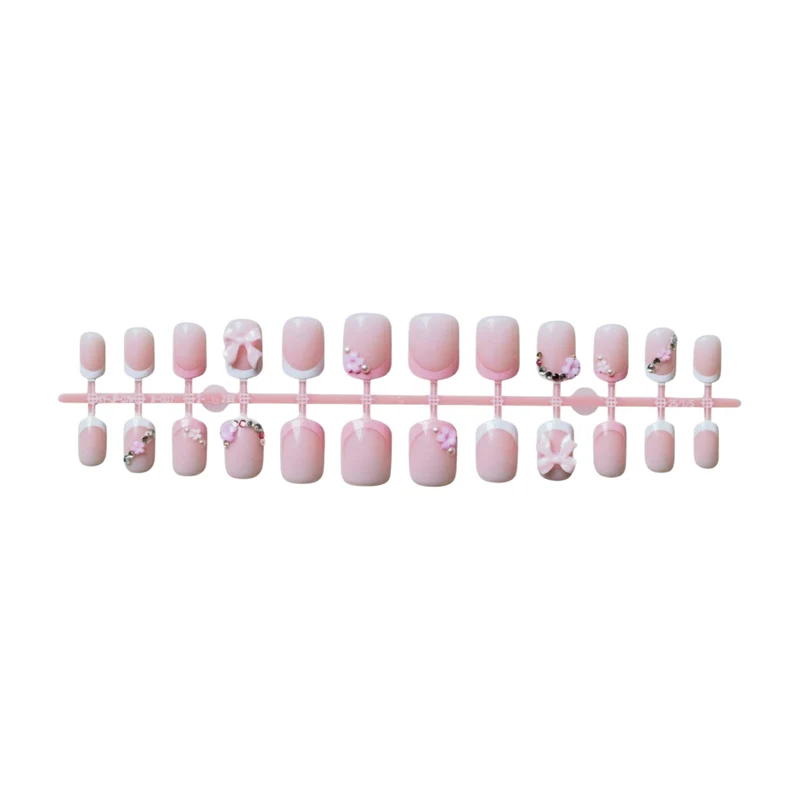 Florale und Edelstein Akzent Nagelkunst Set