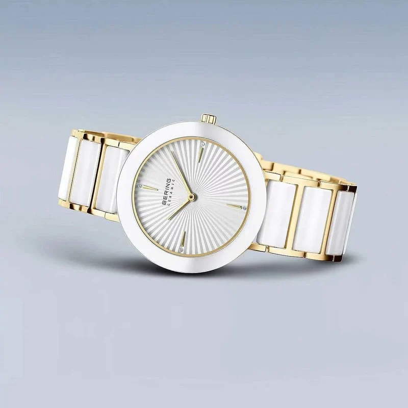 Bering Ceramic 11435-758 Damenuhr • Kratzfestes Saphirglas • High-Tech Keramik