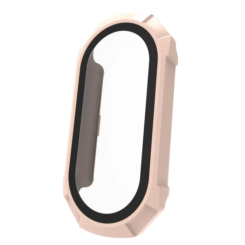Mega Modisch Xiaomi Smart Band 8 Hülle mit Displayschutz in Plastik und Gehärtetes Glas