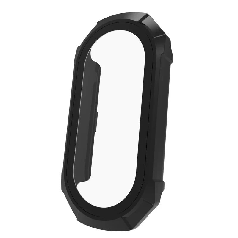 Mega Modisch Xiaomi Smart Band 8 Hülle mit Displayschutz in Plastik und Gehärtetes Glas