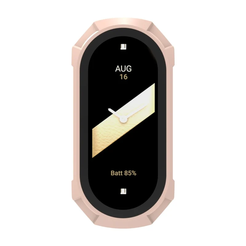 Mega Modisch Xiaomi Smart Band 8 Hülle mit Displayschutz in Plastik und Gehärtetes Glas