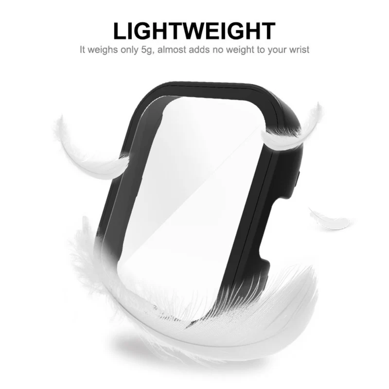 Mega Gut Xiaomi Redmi Band 3 Hülle mit Displayschutz in Plastik und Gehärtetes Glas