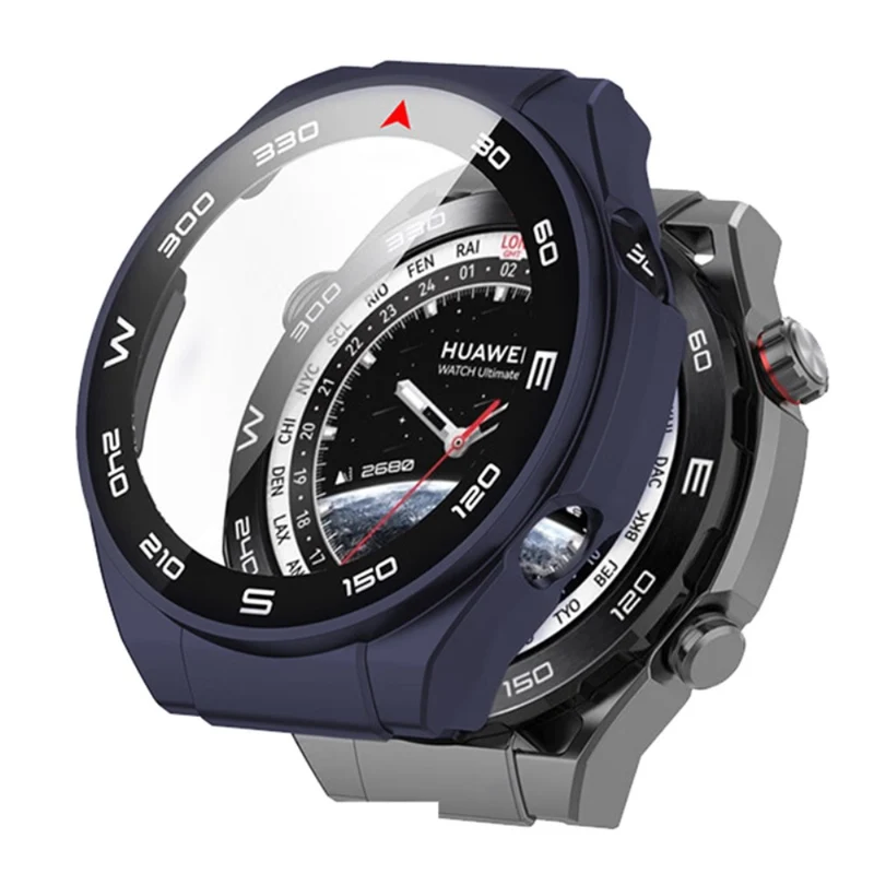 Mega Stylisch Huawei Watch Ultimate Hülle mit Displayschutz in Plastik und Glas