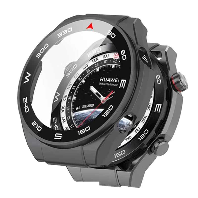 Mega Stylisch Huawei Watch Ultimate Hülle mit Displayschutz in Plastik und Glas