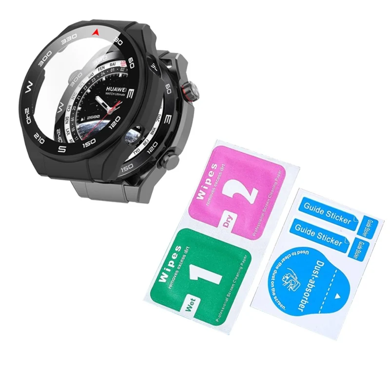 Mega Stylisch Huawei Watch Ultimate Hülle mit Displayschutz in Plastik und Glas