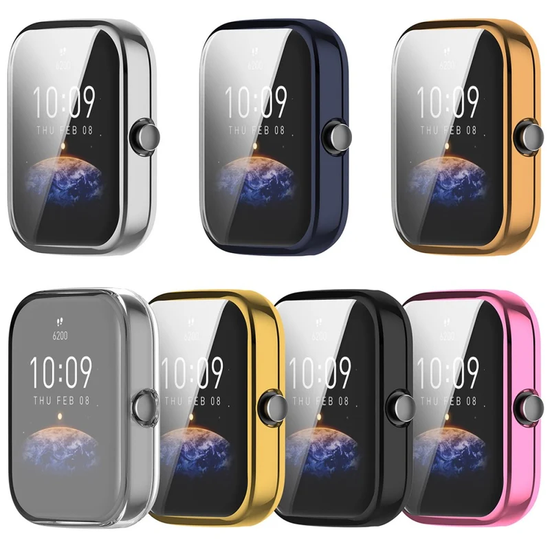 Modisch Amazfit Bip 3 / Amazfit Bip 3 Pro Universell Hülle mit Displayschutz in Silikon / TPU