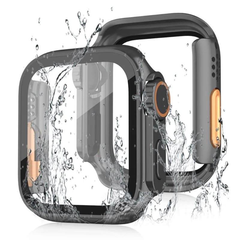 Schön Apple Smartwatch Universell Hülle mit Displayschutz in Plastik und Gehärtetes Glas